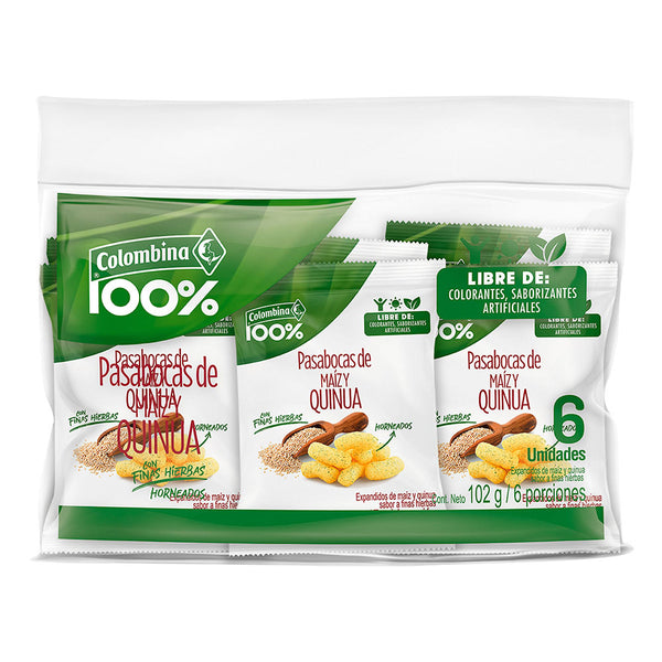 PASABOCA 100% 6U 102G MAIZ QUINUA